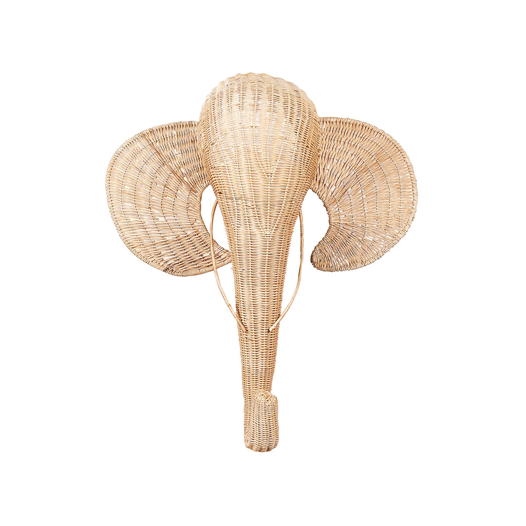 Rattan Wanddekoration Elefant