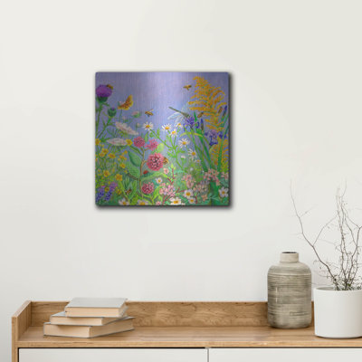 Art mural luxueux en métal «Wild» par Marvindale, 12 po x 12 po