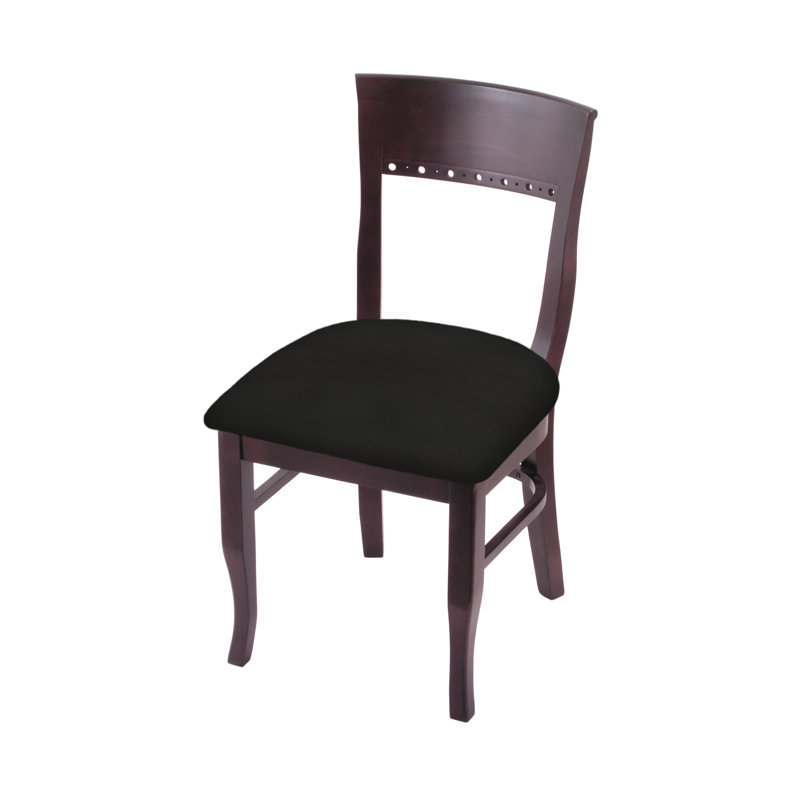 Hampton 19.25'' H Upholstered Beech Side Chair, Dark Cherry, Canter Espresso