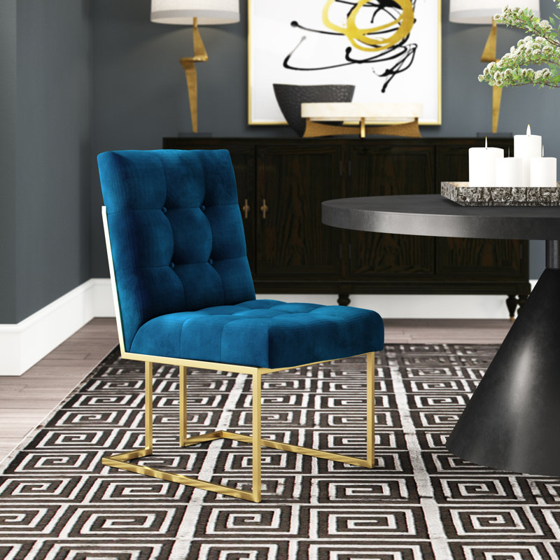 Goldfinger Dining Chair, 100% Cotton Rialto Navy