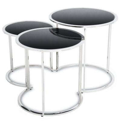 Orleans Glass Top Frame Nesting Tables