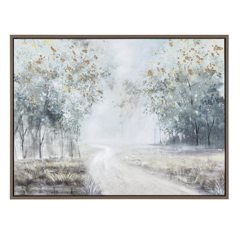 Teal Escape Framed Canvas Wall Art