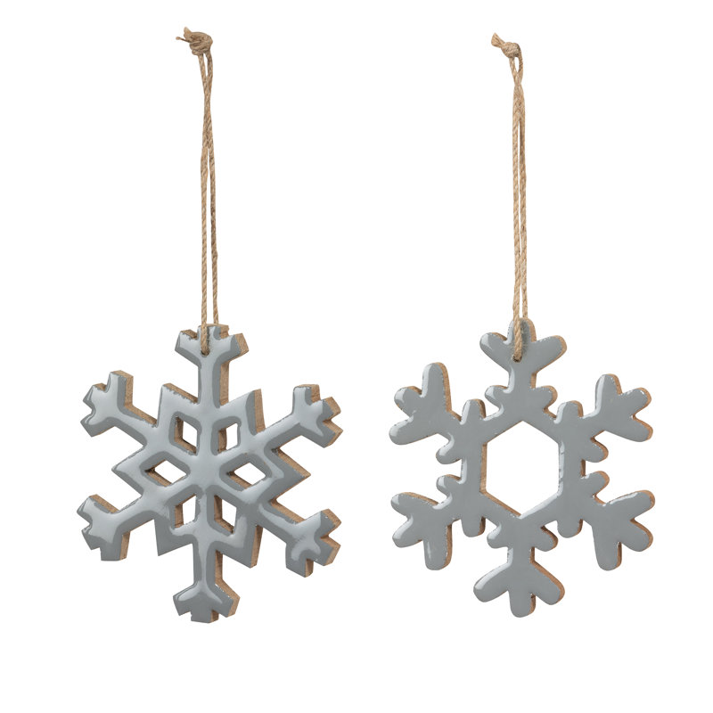 5'' Mango Wood Holiday Shaped Ornament