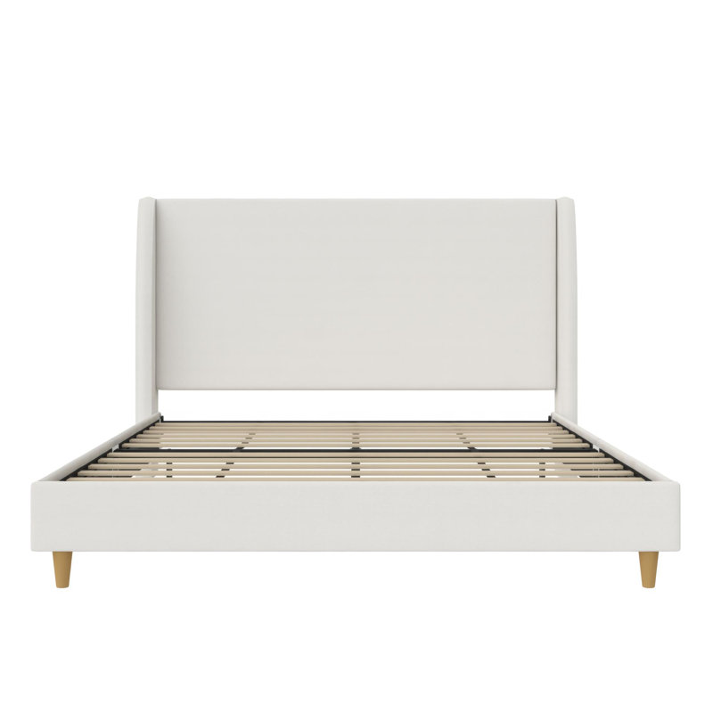 Tess King Upholstered Wingback Bed
