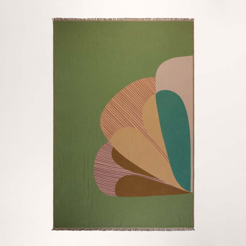 Madura Throw, Green/Pink/Orange