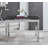 Tierra Modern Glass & Metal Extendable Dining Table Set & 4 Luxury Faux Leather Dining Chairs-591478215