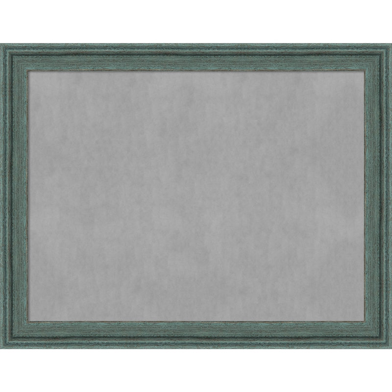 Tableau magnétique encadré gris sarcelle recyclé, H 21 po x l 27 po