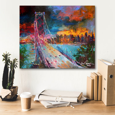 Ivy Bronx «San Fran» par Richard Wallich, art mural sur toile, 30 po x 26 po