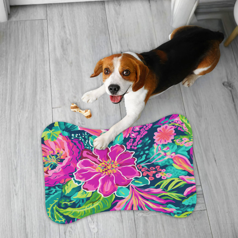 Tapis coloré en forme d'os 1 pièce