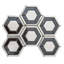 Stately Geo Hex 9" x 11" Porcelain Marble Look Tile
