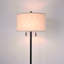 Lampe sur pied moderne de 65 po de hauteur et 2 lumières Mid-Century, chaînes doubles et base en marbre-765453922-765453923