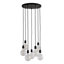 Phinney 7 - Light Black Cluster Pendant