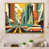 Toile avec cadre flottant or