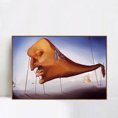 «Piaceri Illuminati» par Salvador Dali, impression sur toile encadrée sur toile, décorations de bureau à domicile (cadre en bois de couleur mince, 18 po x 24 po)