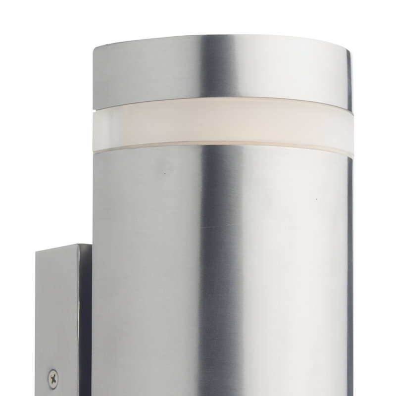Riey Stainless Steel 2 - Bulb 26cm H Integrated LED Outdoor Armed Sconce