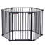 Portail en métal de 381 cm (150 po). Clôture de jardin à 6 panneaux pour maison, foyer, escalier, sapin de Noël. Ajustable et configurable. Barrière pour escalier et arbre.