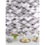 Carrelage mosaïque en métal et verre à rebord droit 2 po x 2 po Twilight Series-49967268