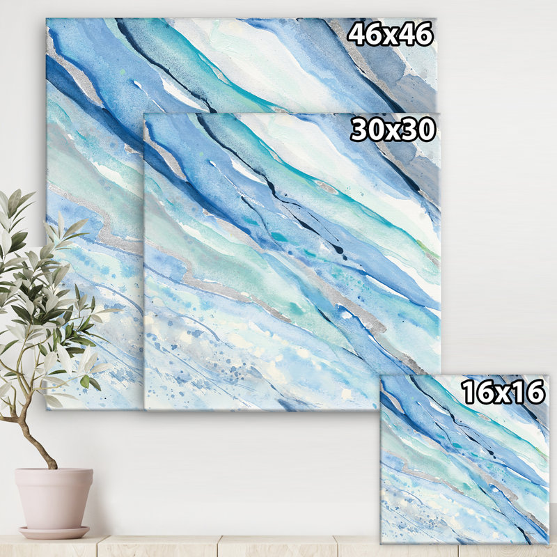 « blue silver spring i », reproduction d’art sur toile, "lake house", H 46 po x l 46 po x P 1,5 po, Toile tendue