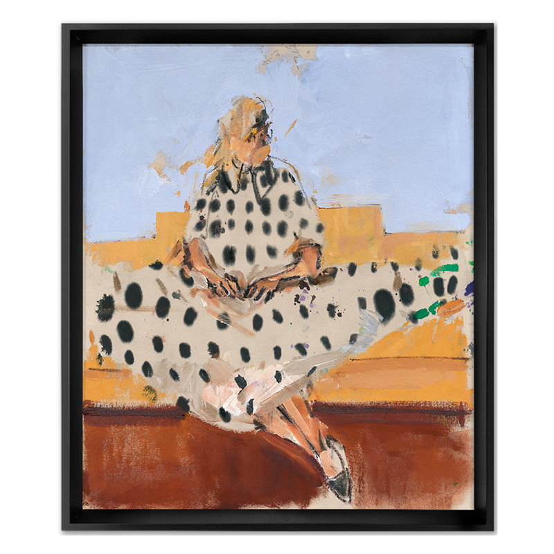 Polka Dot Print by Ngo, PC, 21'' H x 18'' W, Black Single Picture Framed