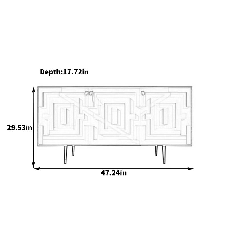 Janorris, H 29,53 po x l 47,24 po x P 17,72 po