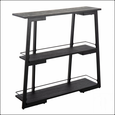 Bibliothèque Converge avec acier et bambou, tablettes de style industriel pour un décor moderne et rustique