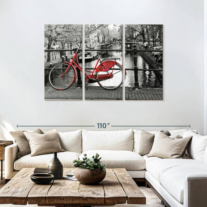 Mehar Red Amsterdam Bicycle, 48" H x 74" W