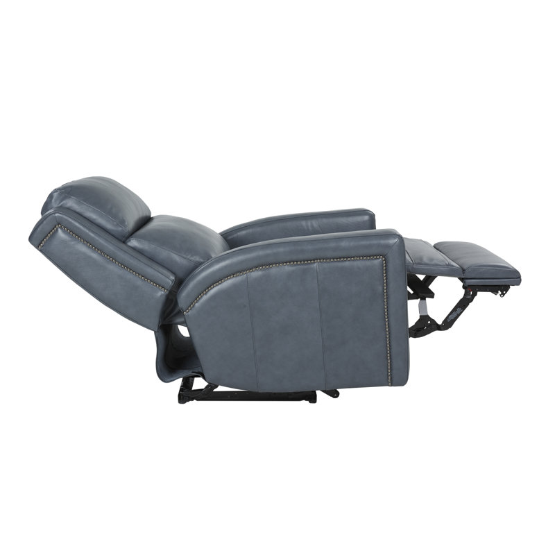 Fauteuil inclinable électrique Euphony Marisol Blue, Cuir véritable gris