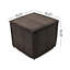 Repose-pieds Hampton Square - brun noyer-1836886349