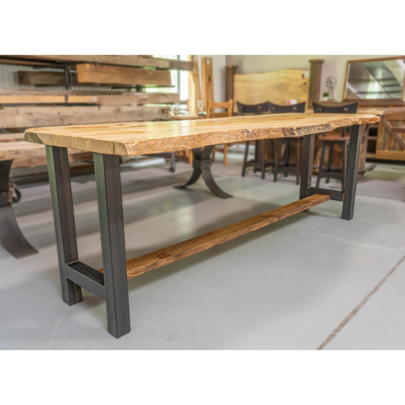 100" Ash Live Edge Counter Height Table