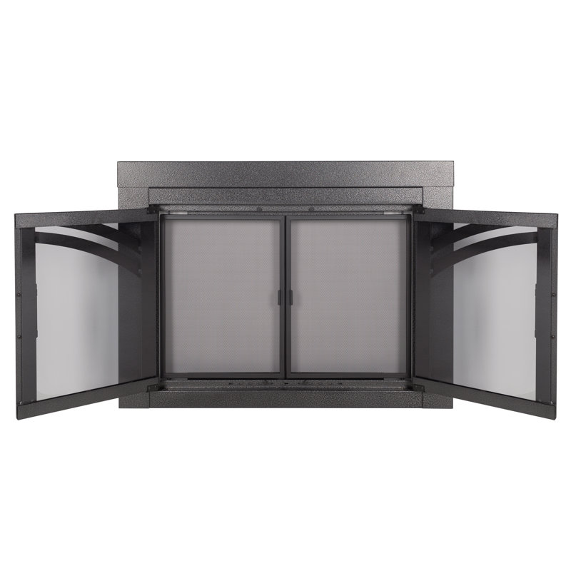 Porte de foyer en acier Betsi, H 31 po x l 37,5 po x P 0,95 po