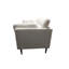 Canapé capitonné en tissu à deux places avec accoudoirs et causeuse en velours beige-1155228978