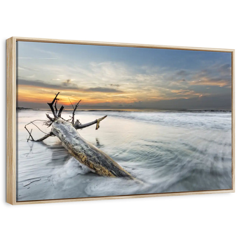 Bois de grève Hilton Vincente, Cadre flottant en bois naturel, 37 po x 25 po