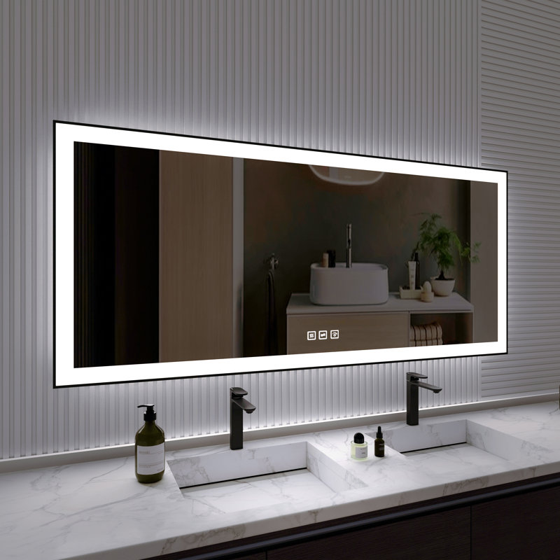 Aluminum Flat Mirror, 32" H x 72" W