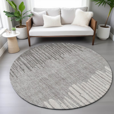 Machine Washable Indoor/Outdoor Bernadette ACN2135 Striped Rug