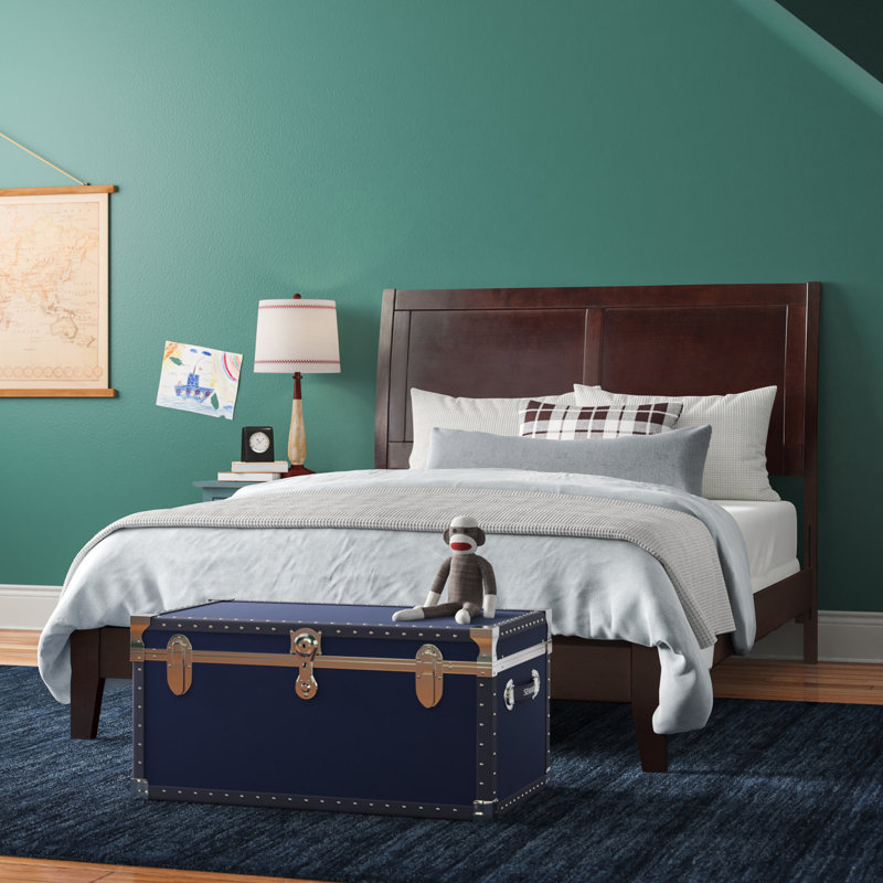  Lampley Solid Wood Foundation Bed , Espresso, Full