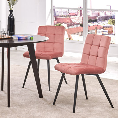 Leann Tufted Velvet Upholstered Back Side Chair