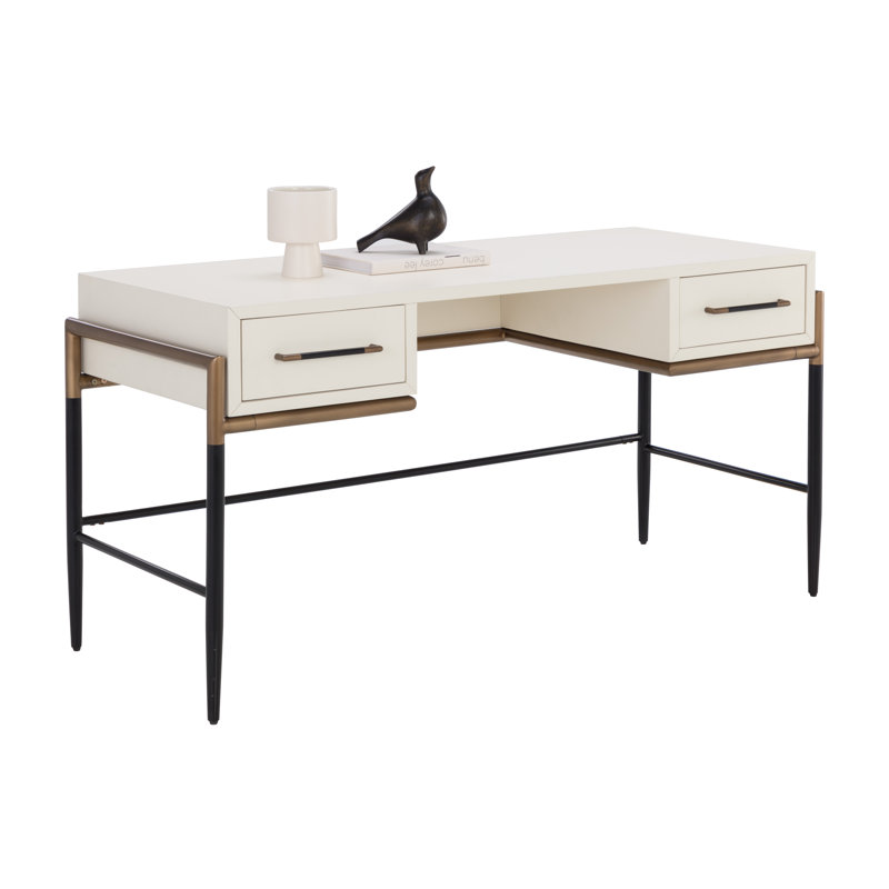 Weldrick Desk, White/Black