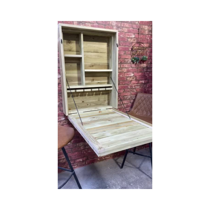 Kinnard 98cm Solid Wood Bar Cabinet