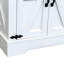 Table de bout en noyer avec fonction de charge - Design rustique et tablette réglable Base blanche Accent latéral foncé-887312965