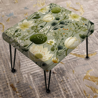 Earthy Zen Garden - Plants Rectangle Ottoman