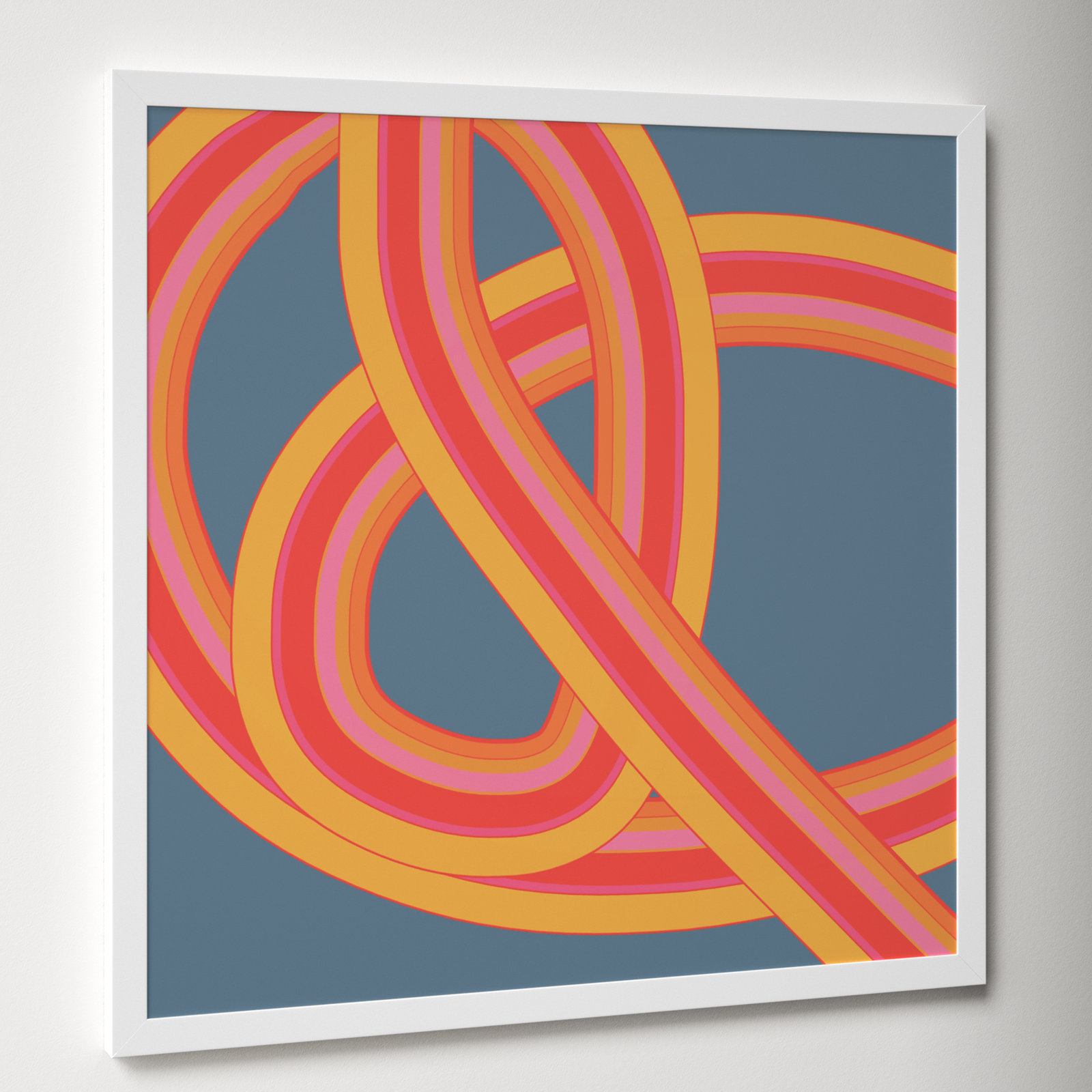 Twist Series I "Hawaiian Twist" Print, 30" H x 30" W x 1.25" D, White