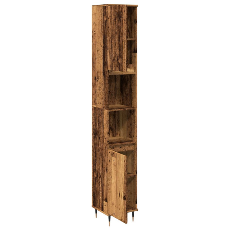Freestanding Bathroom Cabinet, Old Wood