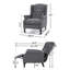 Fauteuil inclinable gris anthracite en tissu capitonné-984299535