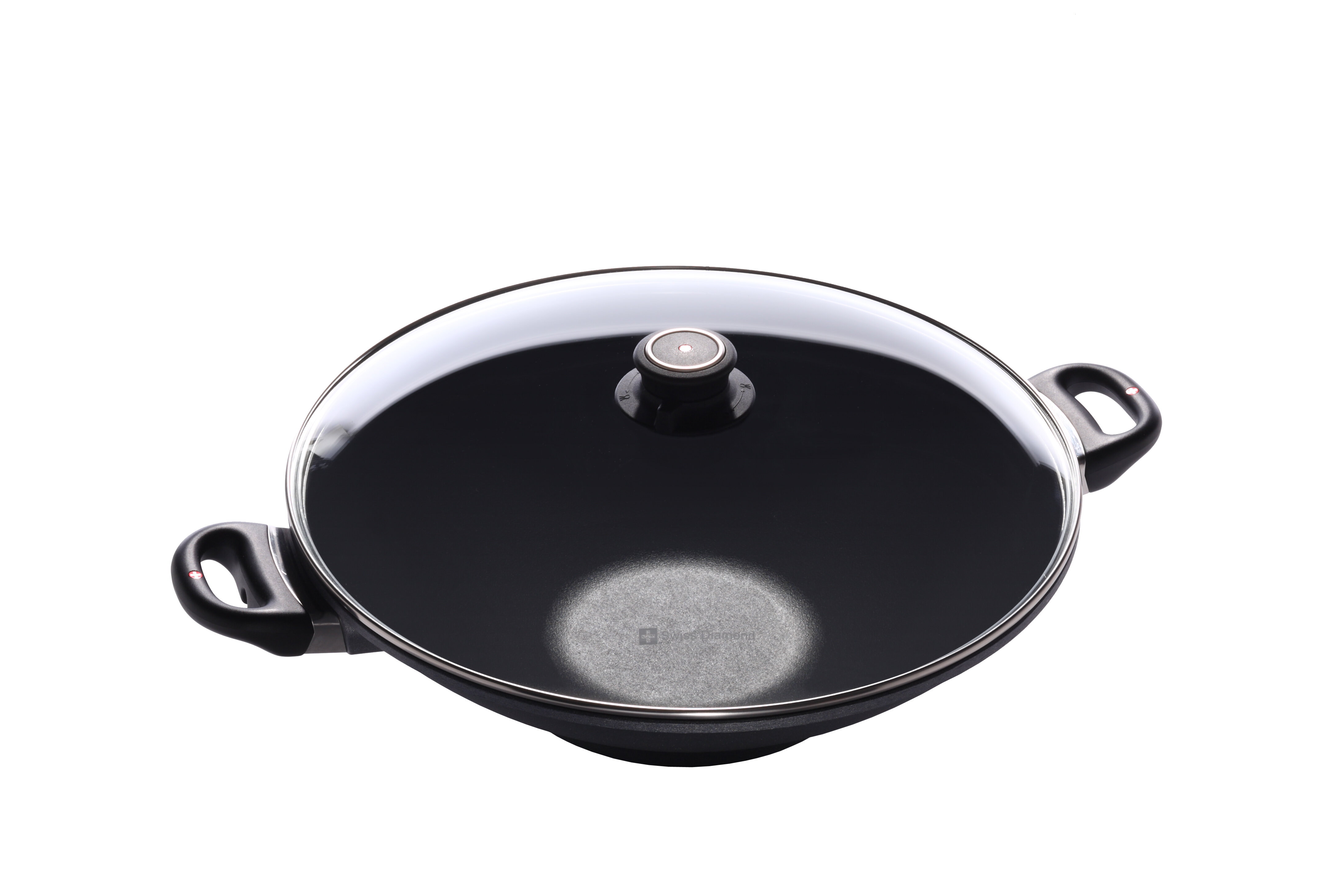 Swiss Diamond Induction Nonstick Wok with Lid - 14