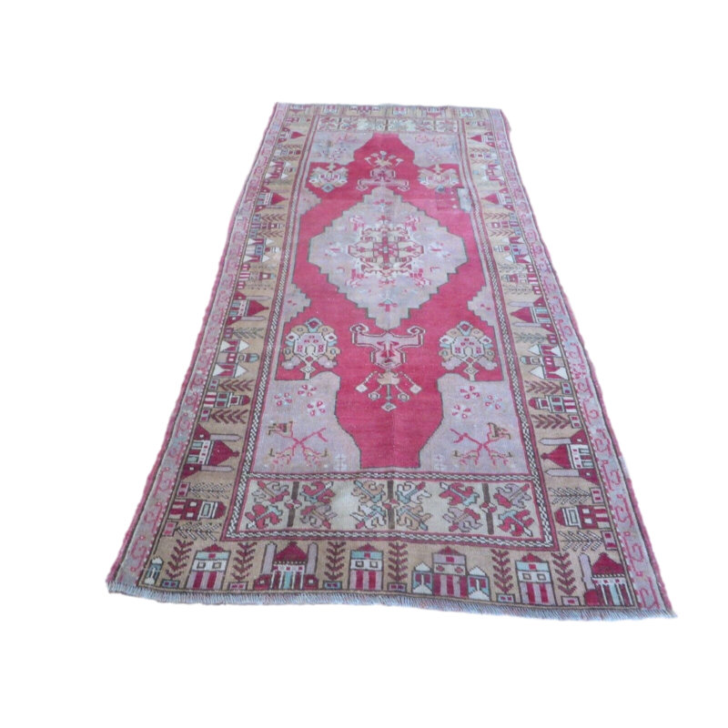 Tapis rectangulaire en laine de conception unique 3 pi 5 po x 7 pi 5 po Estis