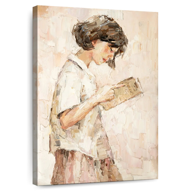 Senne, jeune fille lisant un livre, H 45 po x l 30 po