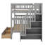 Lit superposé double au-dessus de double avec tiroirs Jayli Kids-1030103180