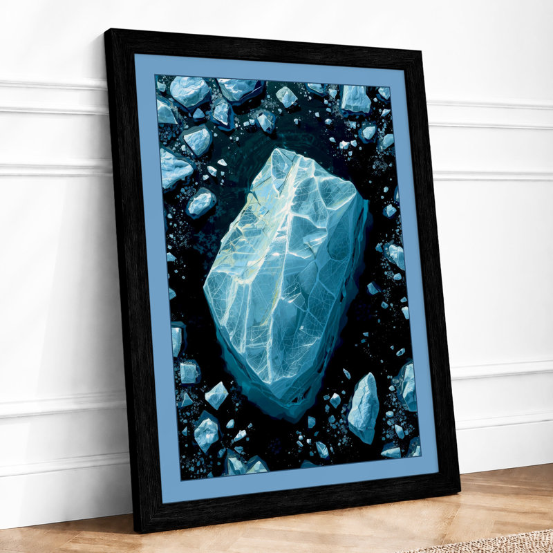 Frozen Fragments Minimalist - Print, A2 - 59.4 x 42.0 cm, Black