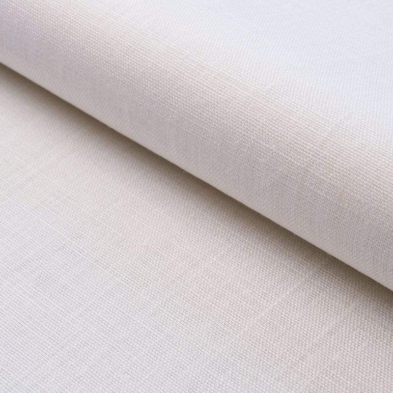 Leo Glazed Linen Fabric, White