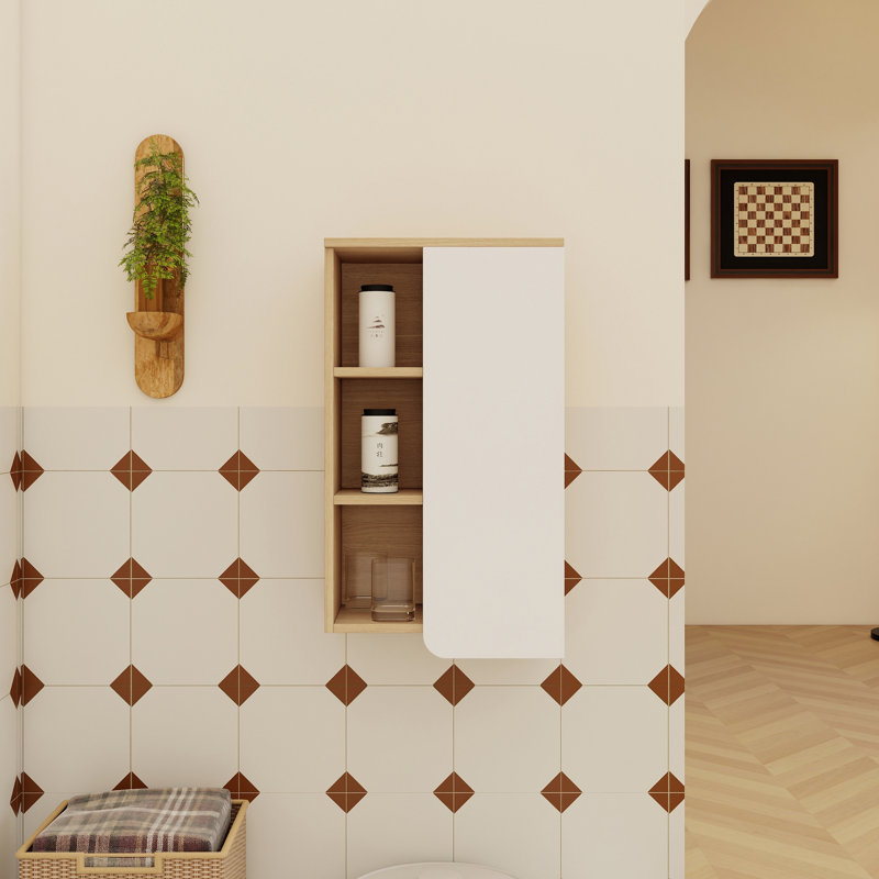16" Wall-Mounted Bathroom Side Cabinet